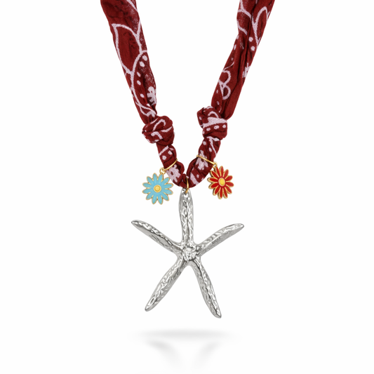 BOHO STARFISH BANDANA NECKLACE