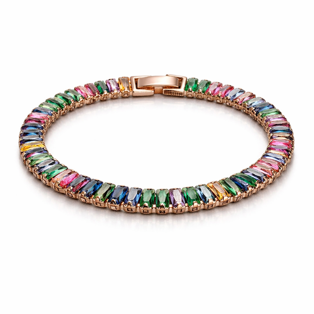 MOISSANITE RAINBOW TENNIS BRACELET