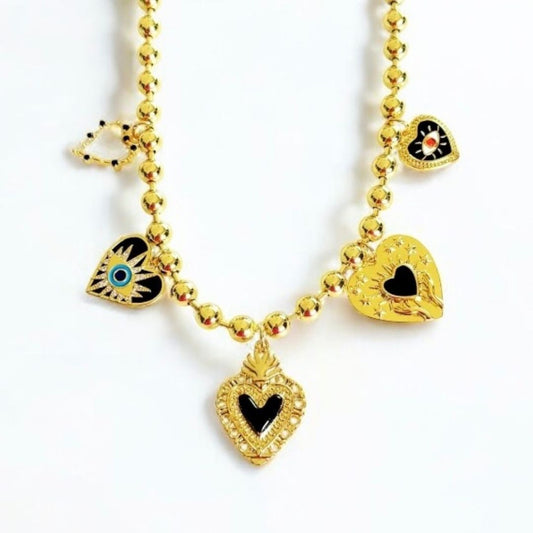 MYSTIQUE HEART CHARM NECKLACE
