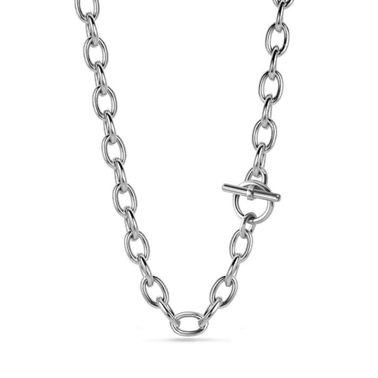 TOGGLE CLASP OVAL LINK CHAIN NECKLACE