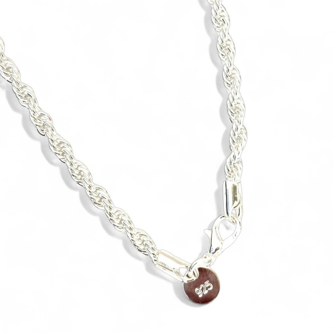 STERLING TWIST ROPE CHAIN
