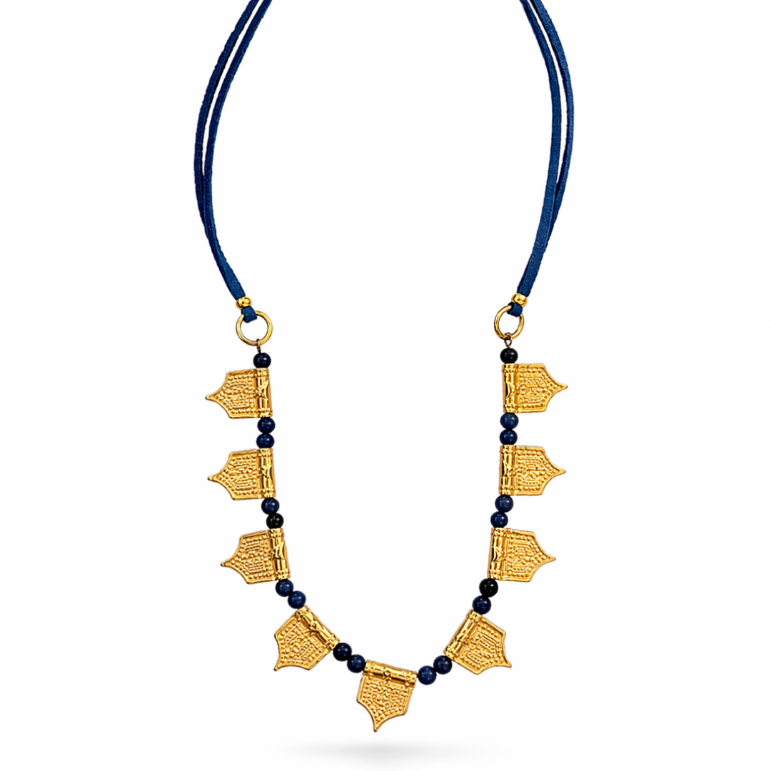COSTA DORADA LAPIS STATEMENT NECKLACE