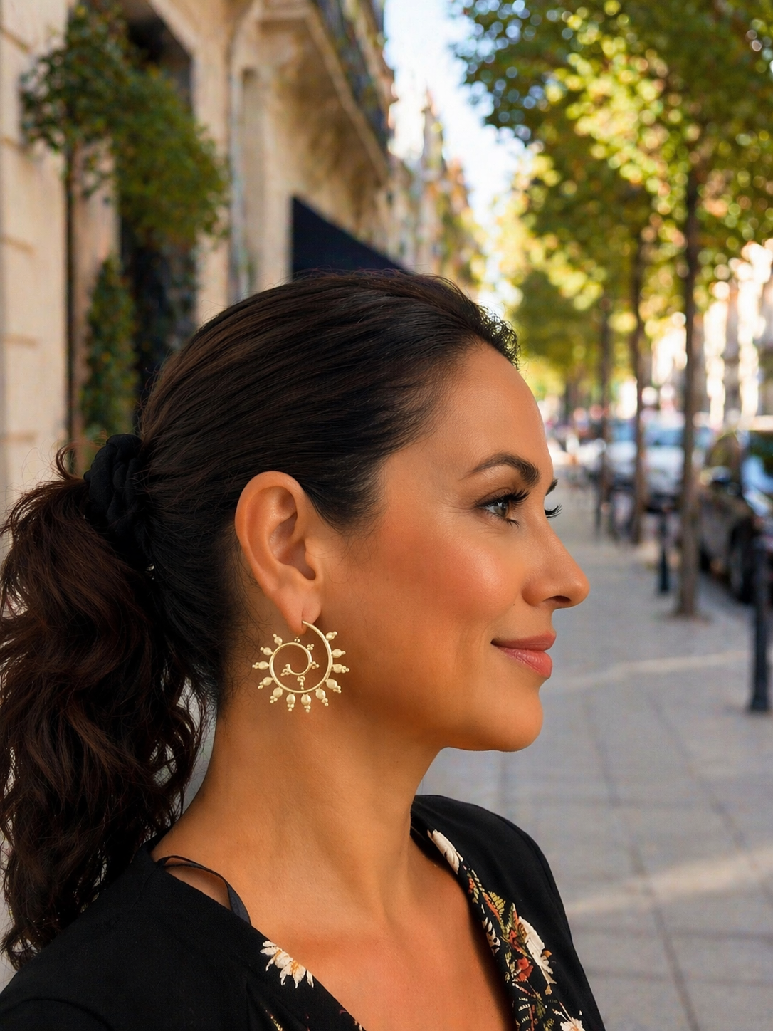 GOLDEN SOL SPIRAL EARRINGS