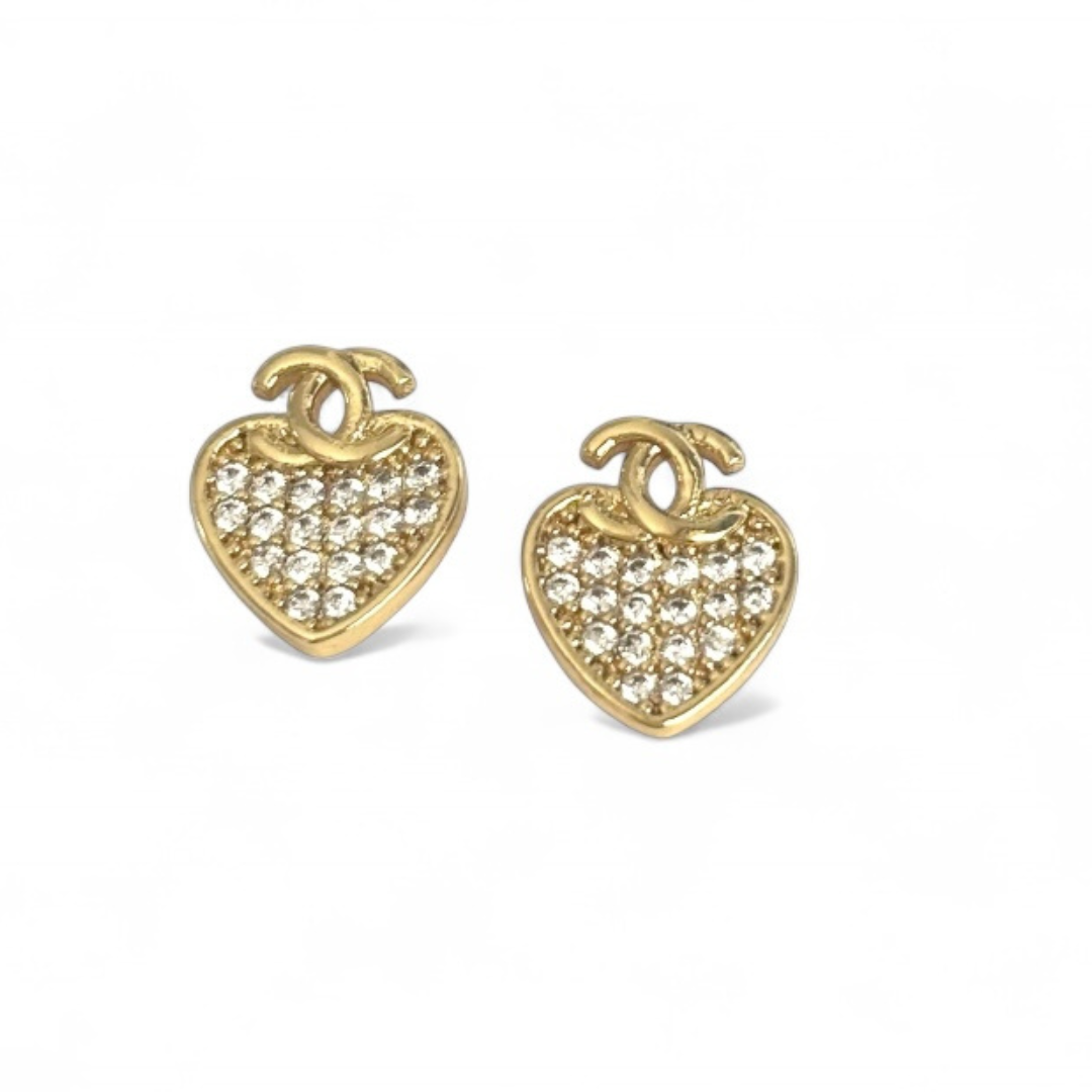 GOLDEN HEART LUXE STUDS