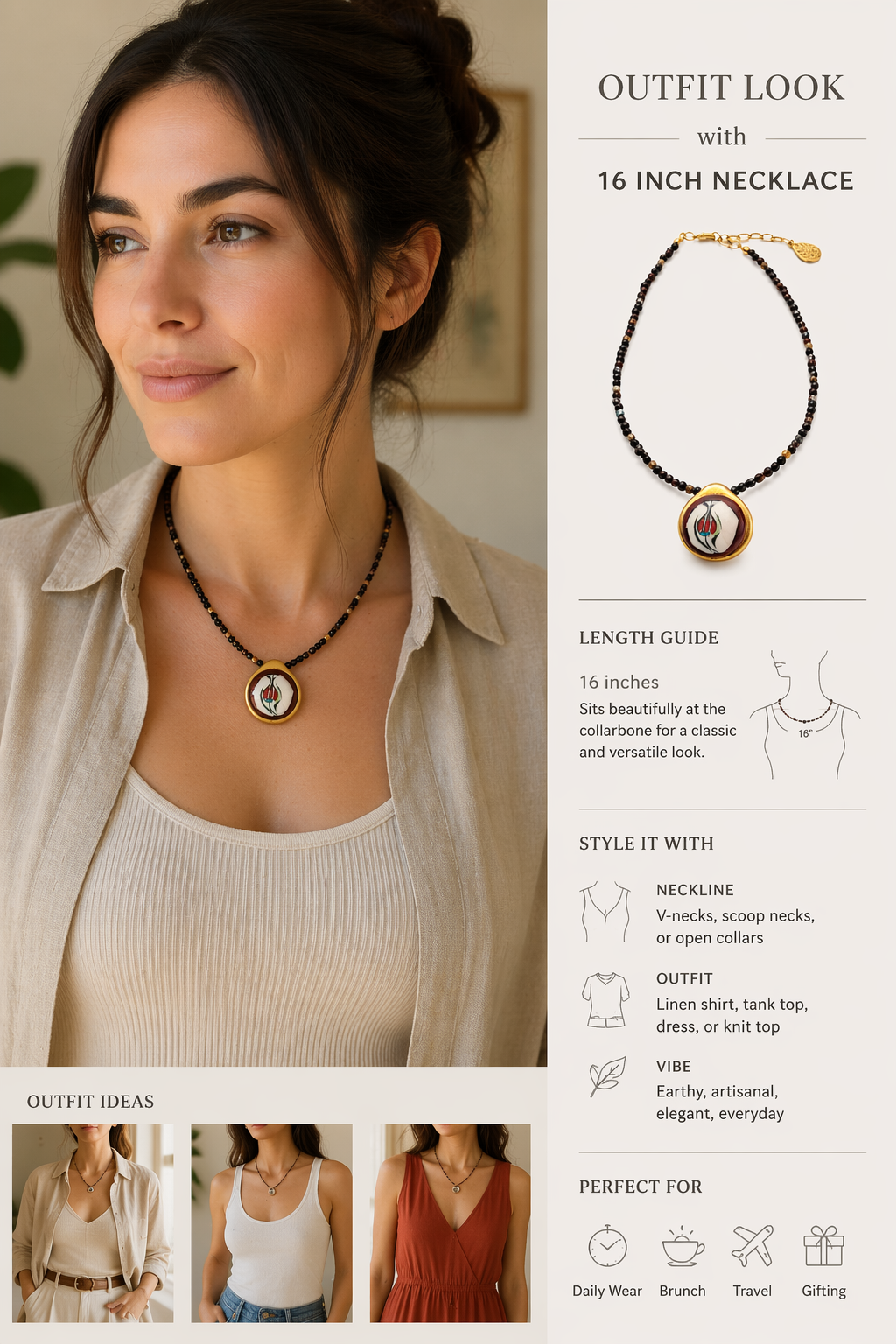 SACRED FLAME MEDALLION NECKLACE