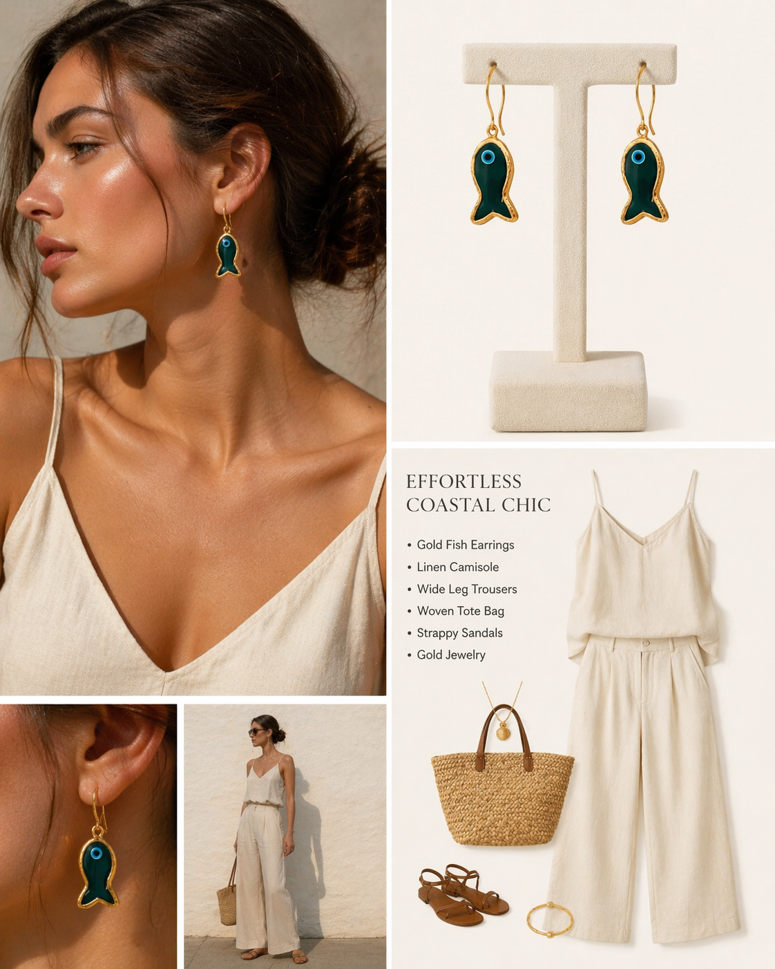 EMERALD FISH EARRINGS