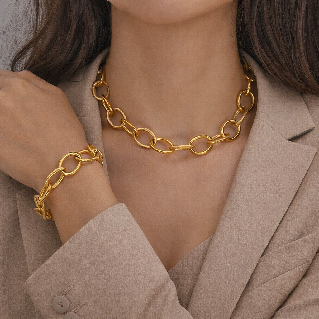 LENA OVAL LINK BRACELET