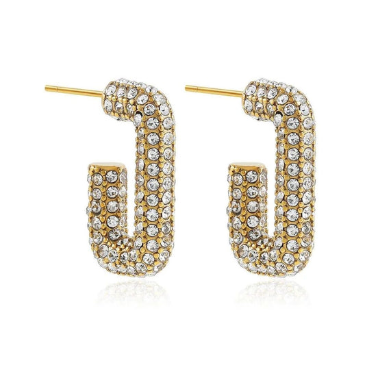 CRYSTAL CURVE HOOPS