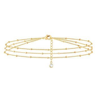 AMY SINGLE STONE LAYERED BRACELET - Metales & Co