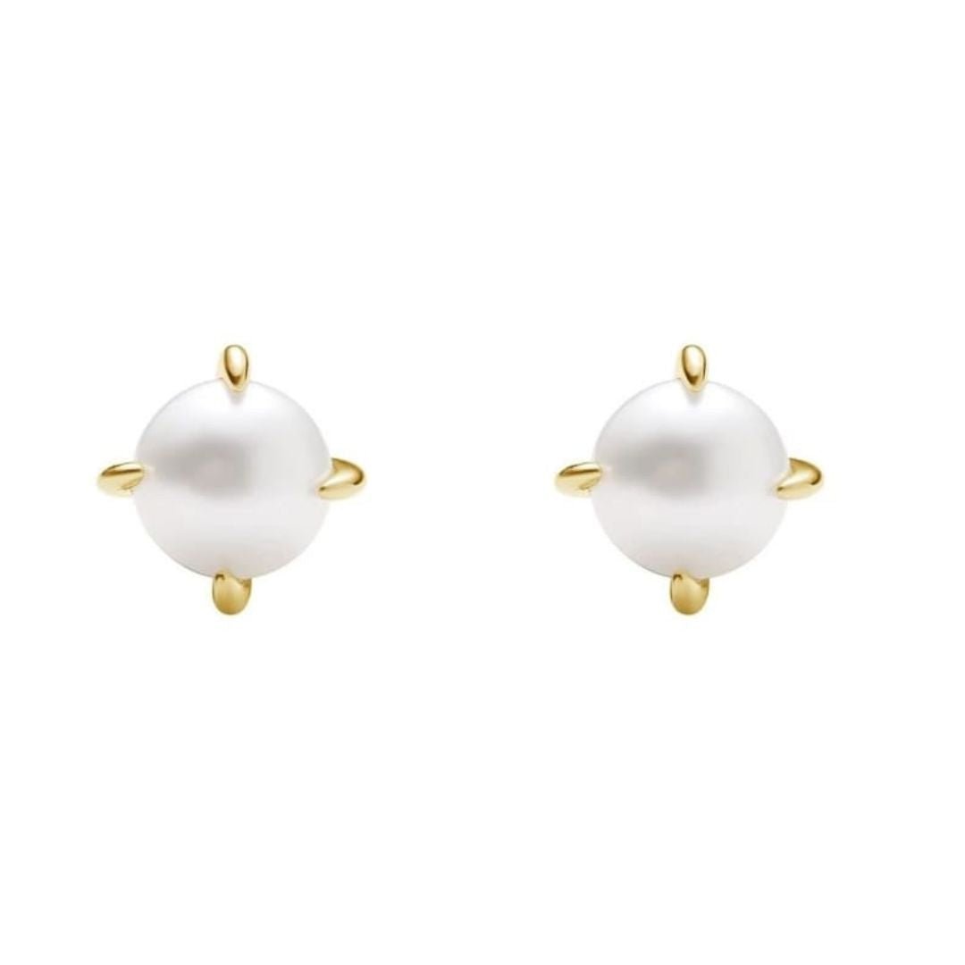 AURA PEARL STUD EARRINGS - Metales & Co