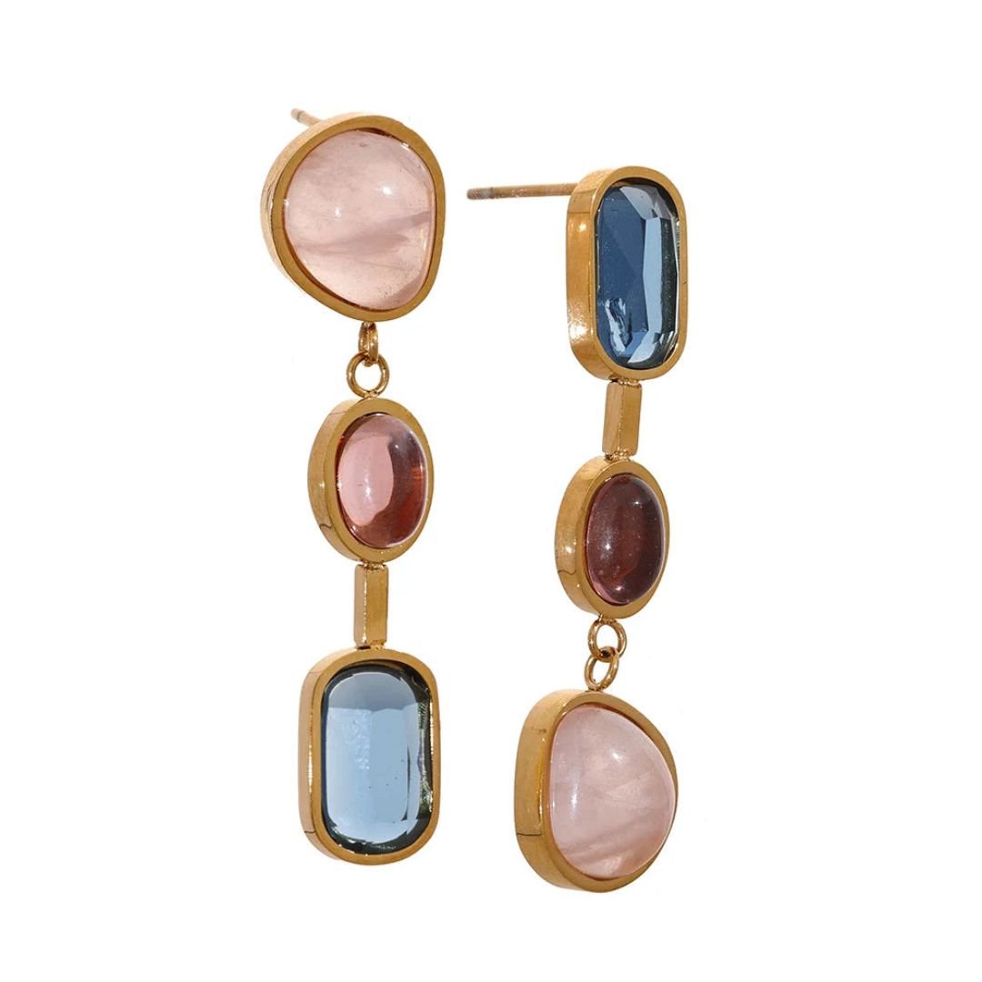 AZZURRA DANGLING EARRINGS - Metales & Co