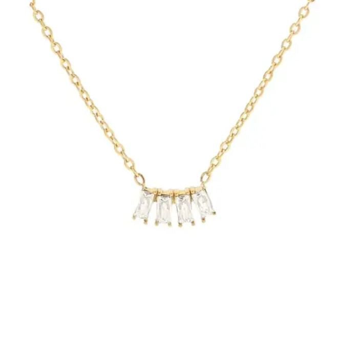 BAGUETTE BAR NECKLACE - Metales & Co