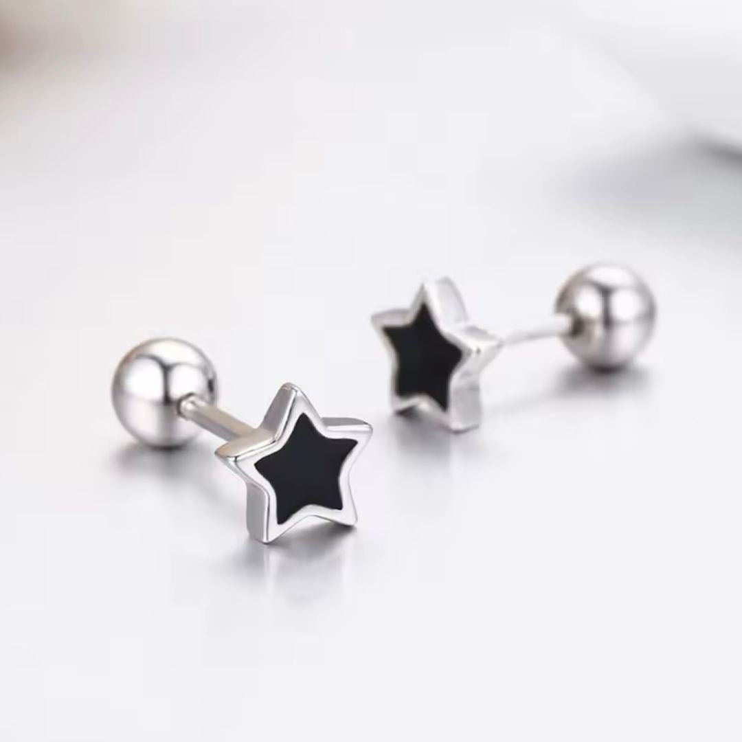 BLACK STAR STUD - Metales & Co